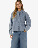 Noisy May Women's Oversized Denim Shacket