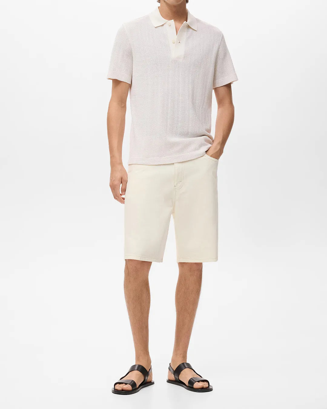 MANGO Men's Relaxed Fit Denim Shorts