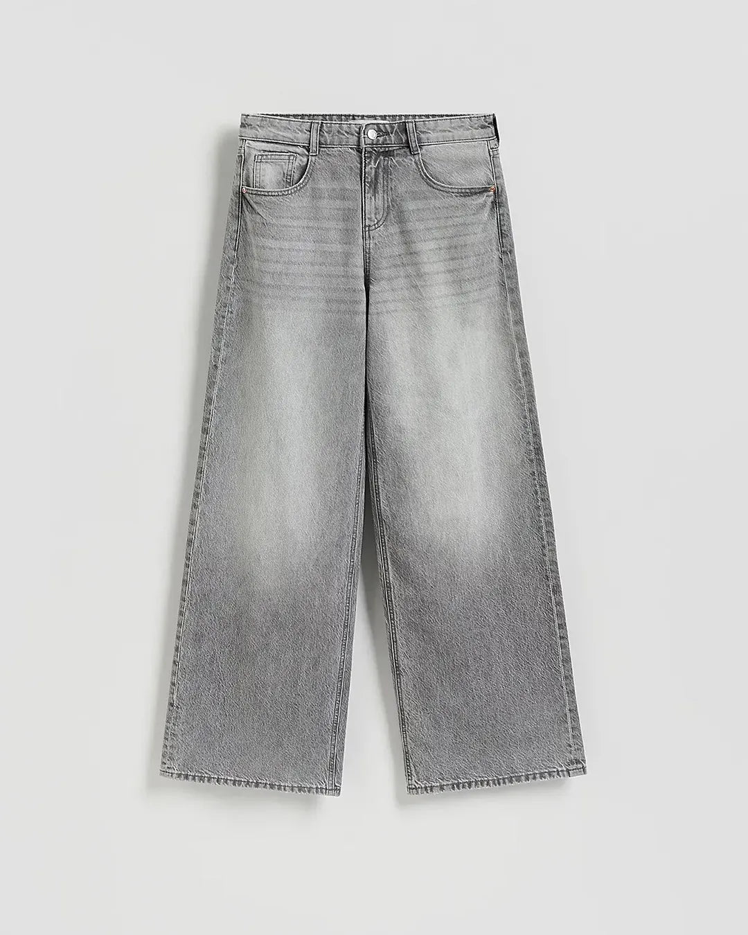 17 And CO Real Denim Grey Wide Leg Baggy Jeans