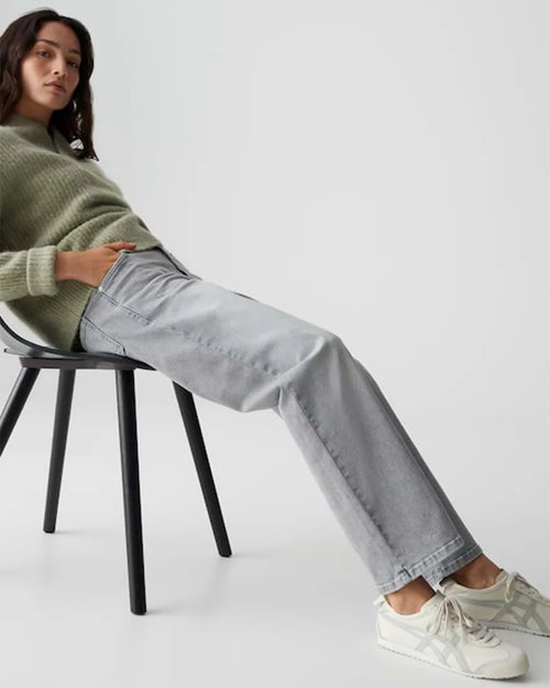 Amisu Womens LIGHT GREY STRAIGHT FIT JEANS