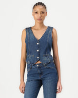 Noisy May Women's Denim Waistcoat