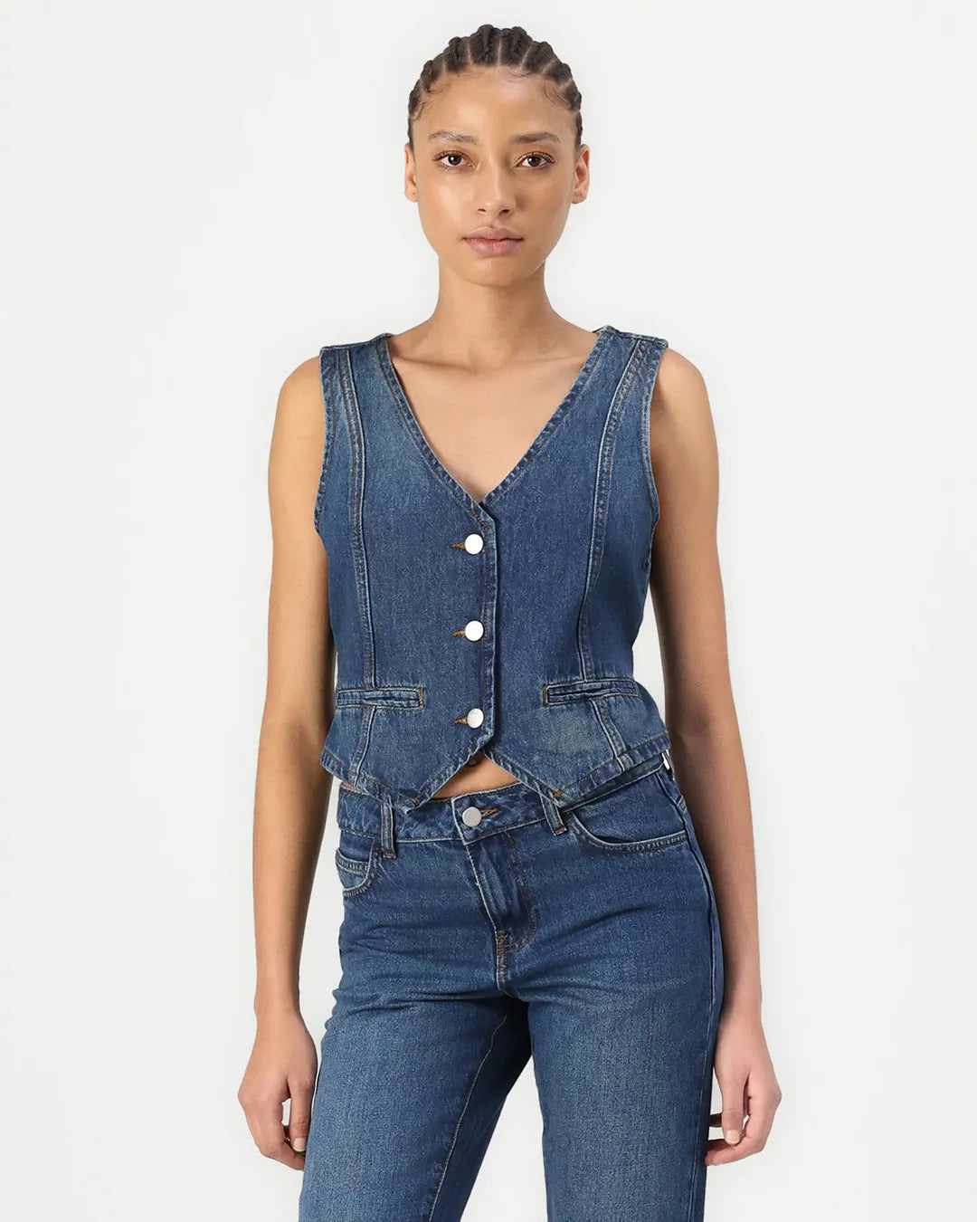 Noisy May Women's Denim Waistcoat