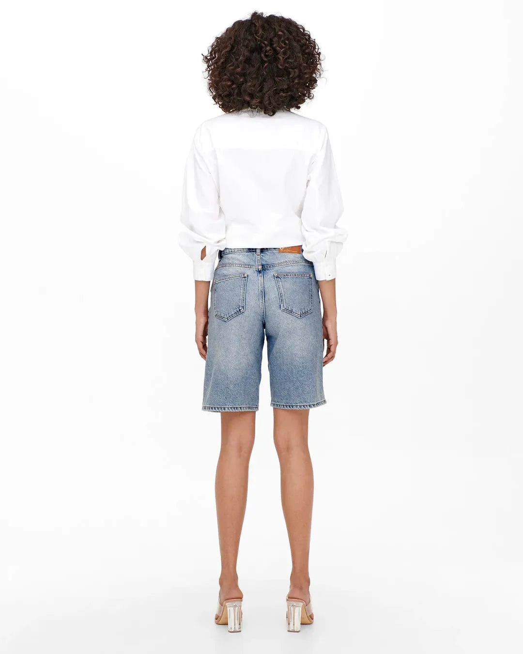 ONLY Women's High Waist Regular Fit Denim Shorts