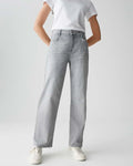 Amisu Womens LIGHT GREY STRAIGHT FIT JEANS