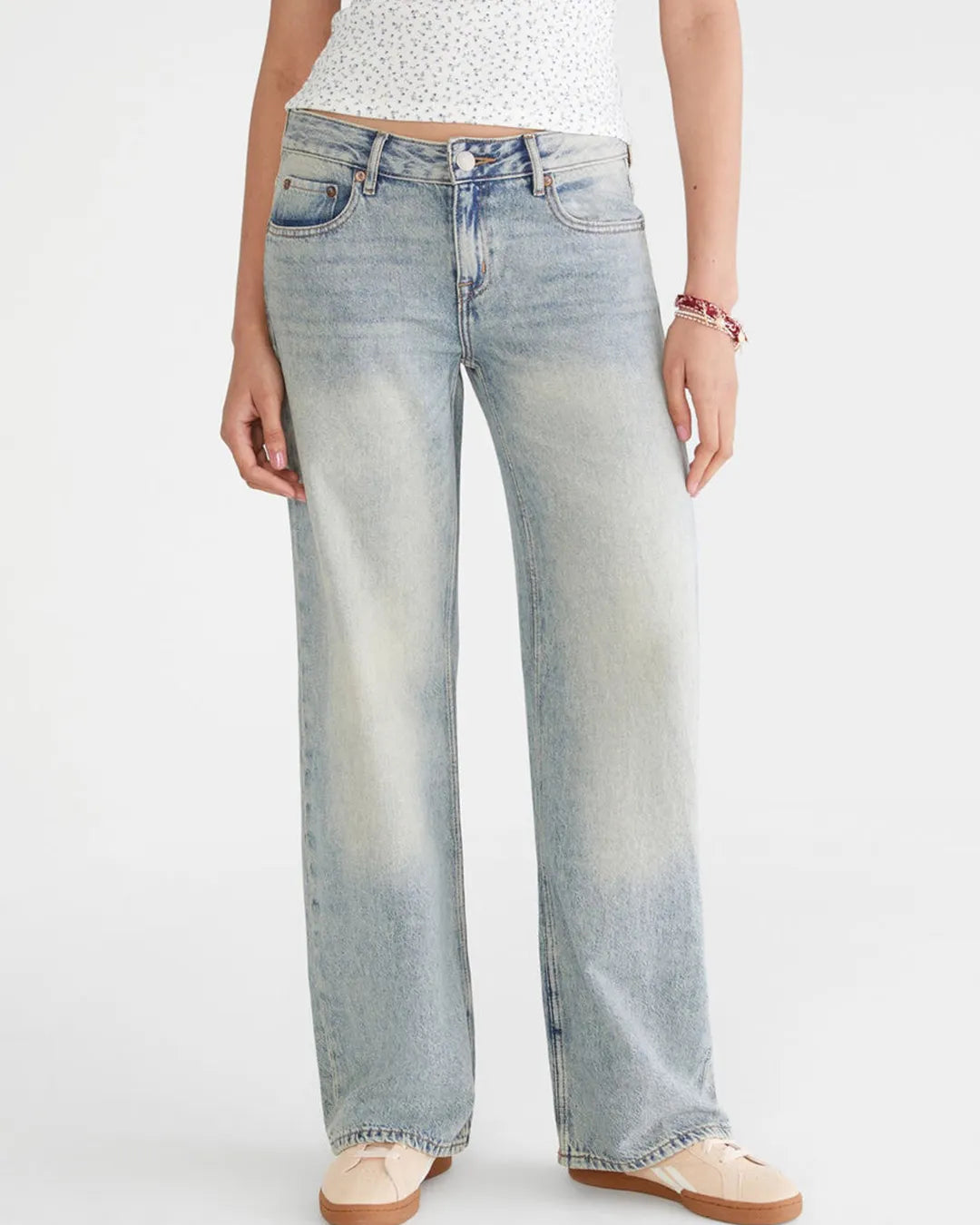 Womens Aeropostale High Rise Baggy Wide Leg Jeans