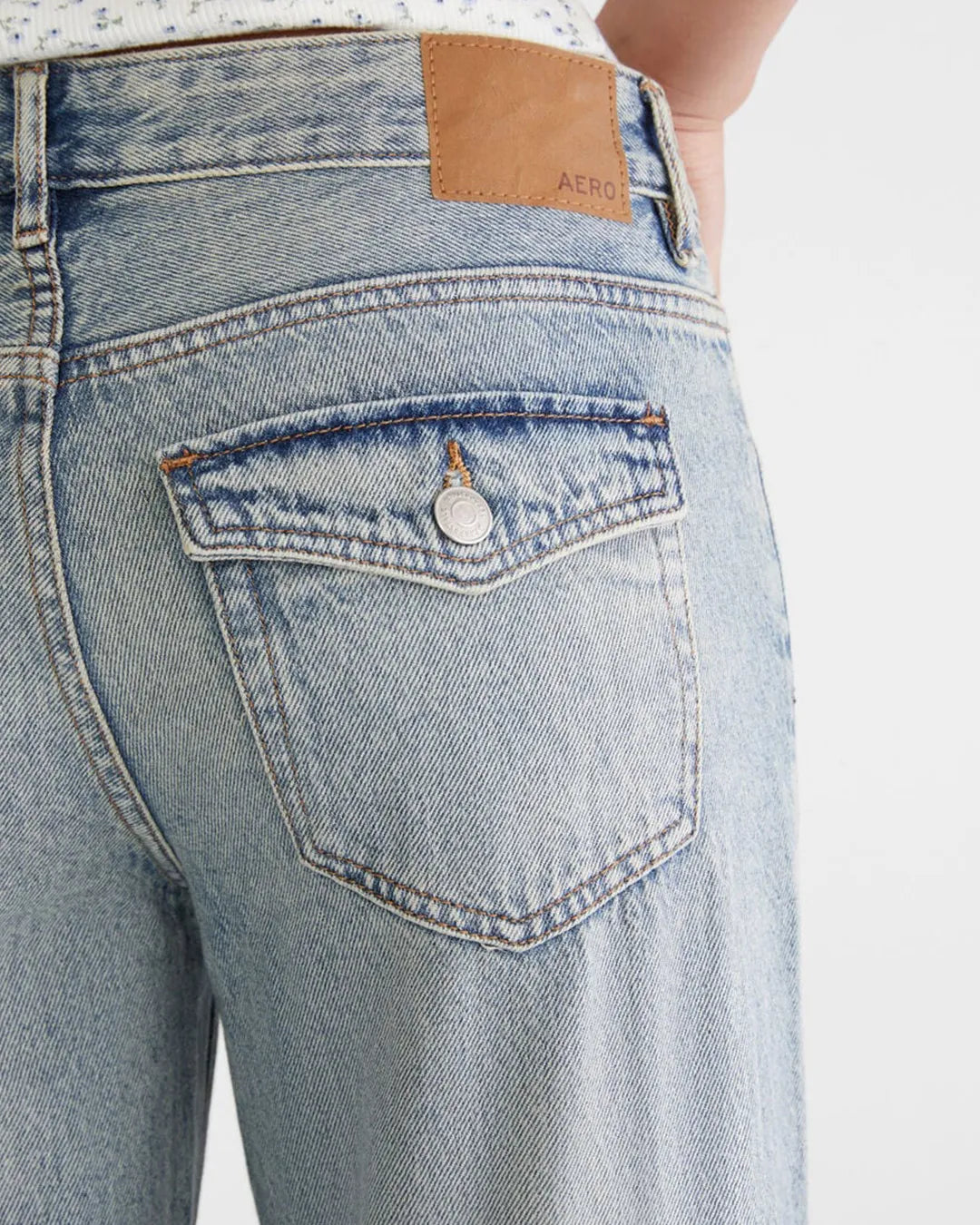 Womens Aeropostale High Rise Baggy Wide Leg Jeans