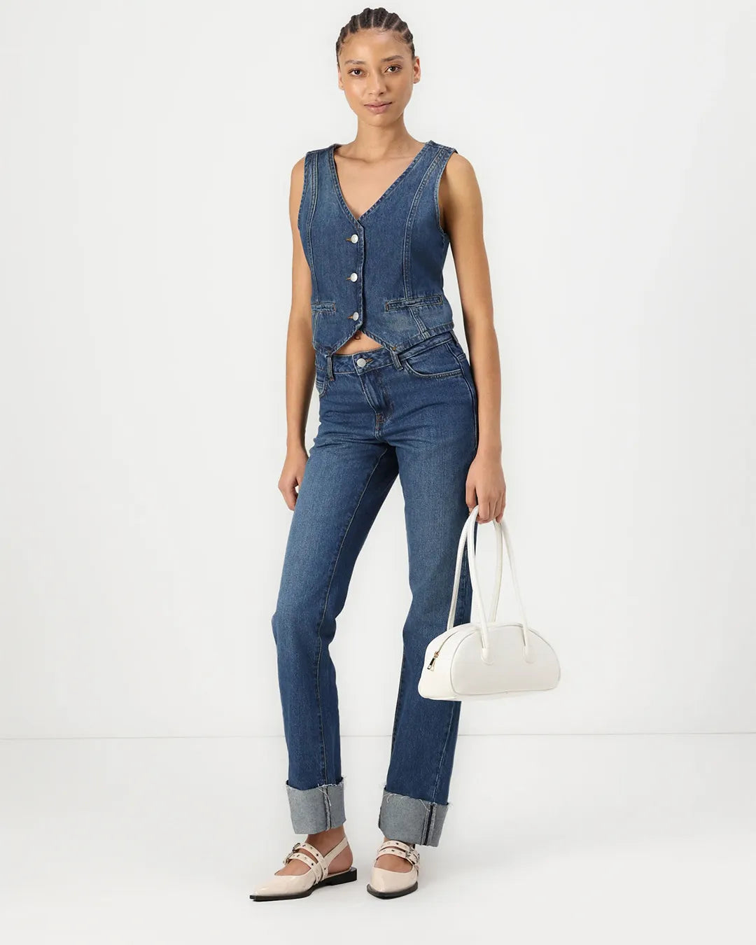 Noisy May Women's Denim Waistcoat