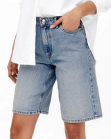 ONLY Women's High Waist Regular Fit Denim Shorts