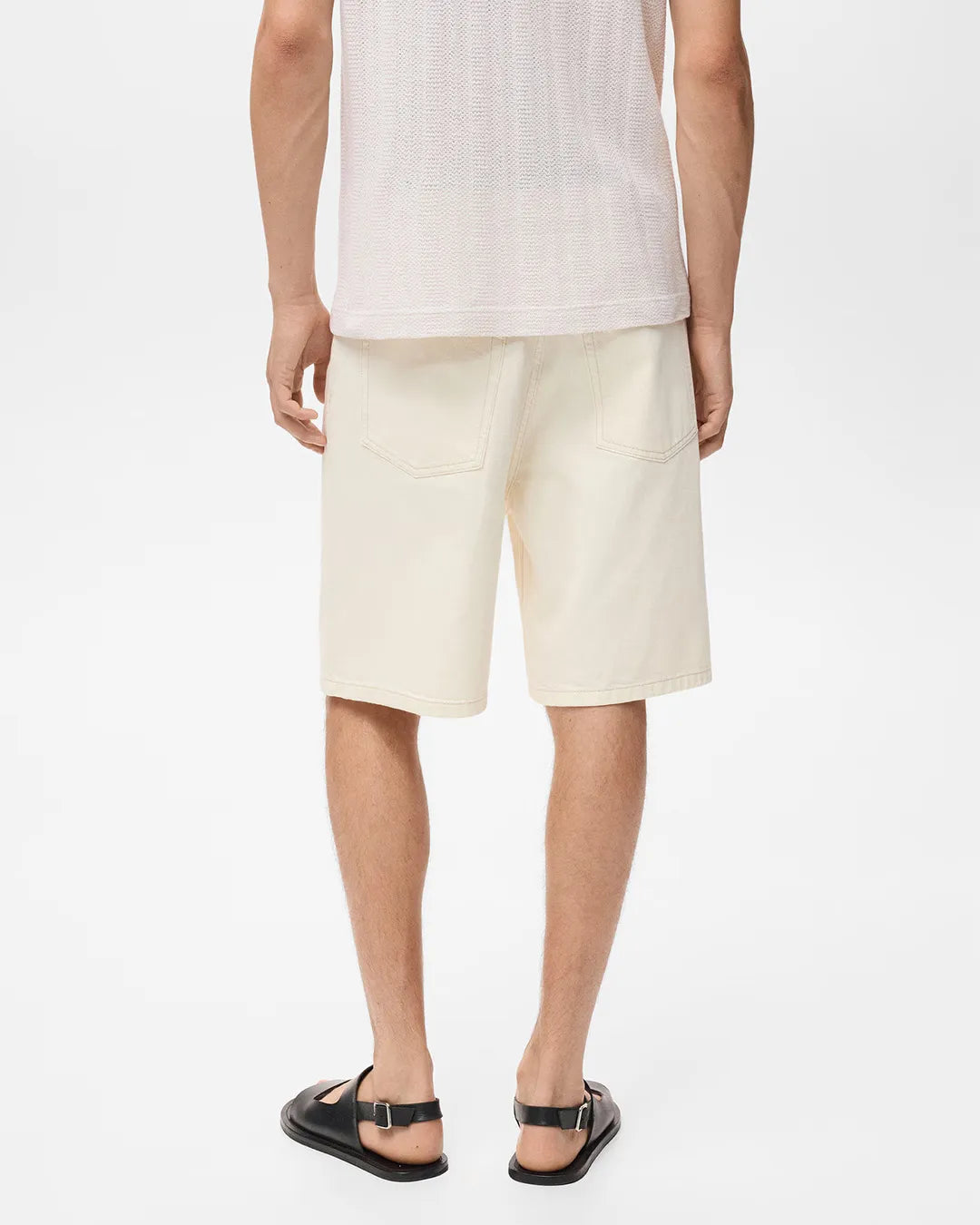 MANGO Men's Relaxed Fit Denim Shorts