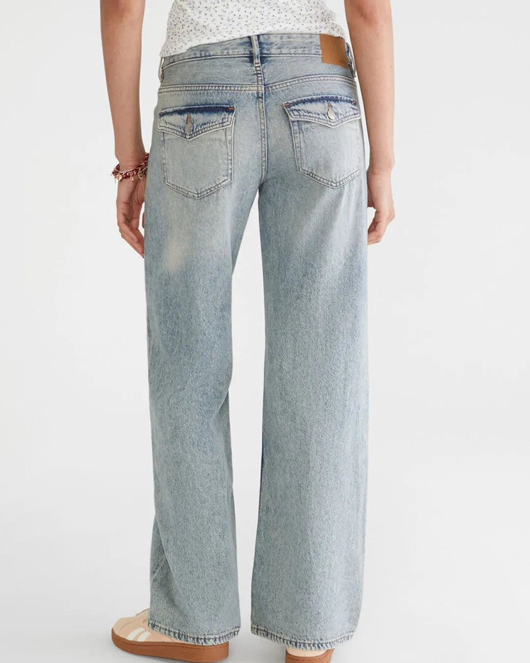 Womens Aeropostale High Rise Baggy Wide Leg Jeans