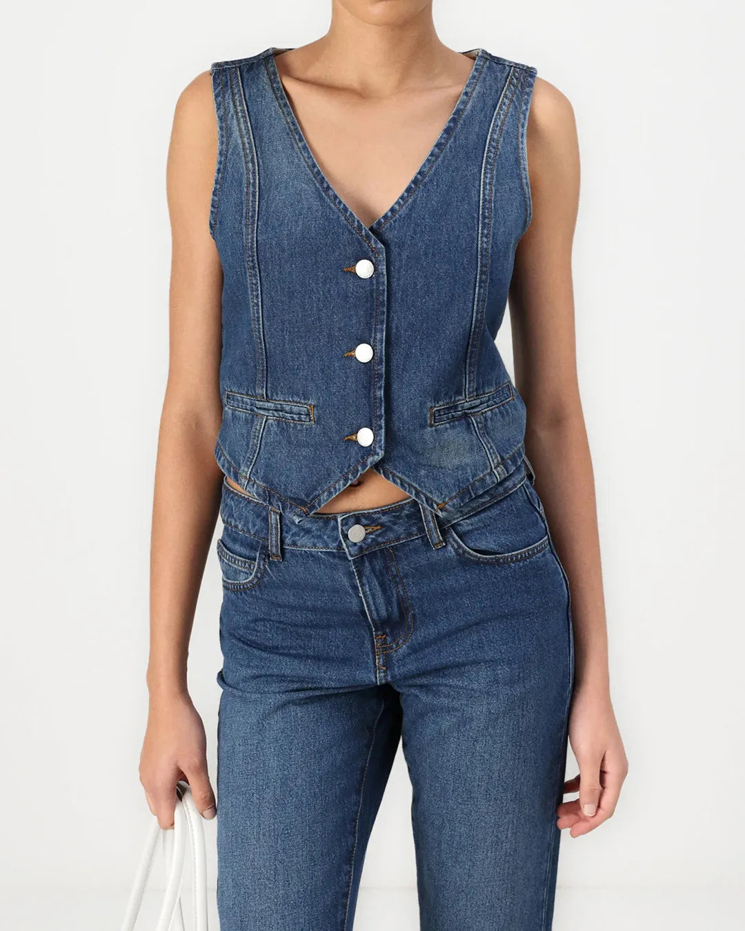 Noisy May Women's Denim Waistcoat