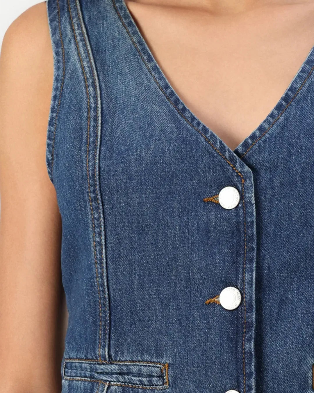 Noisy May Women's Denim Waistcoat