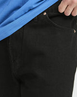 Solid Relaxed Loose Fit Straight Leg Jeans