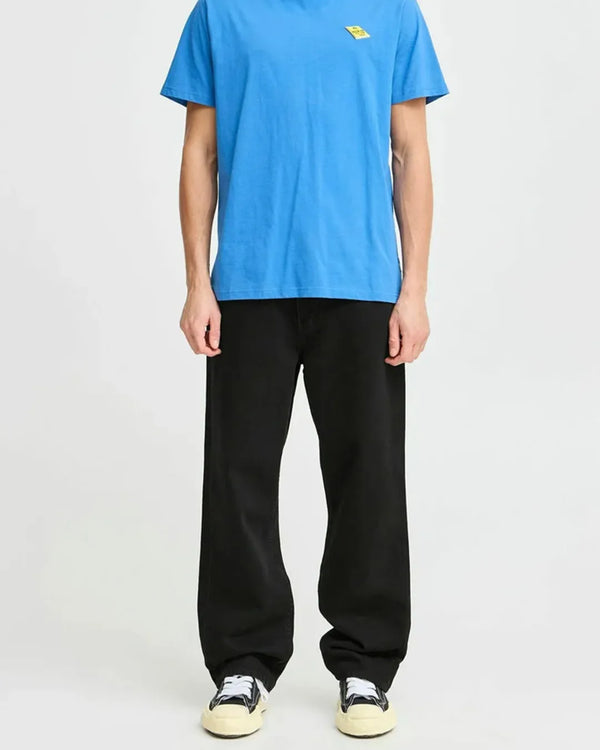 Solid Relaxed Loose Fit Straight Leg Jeans