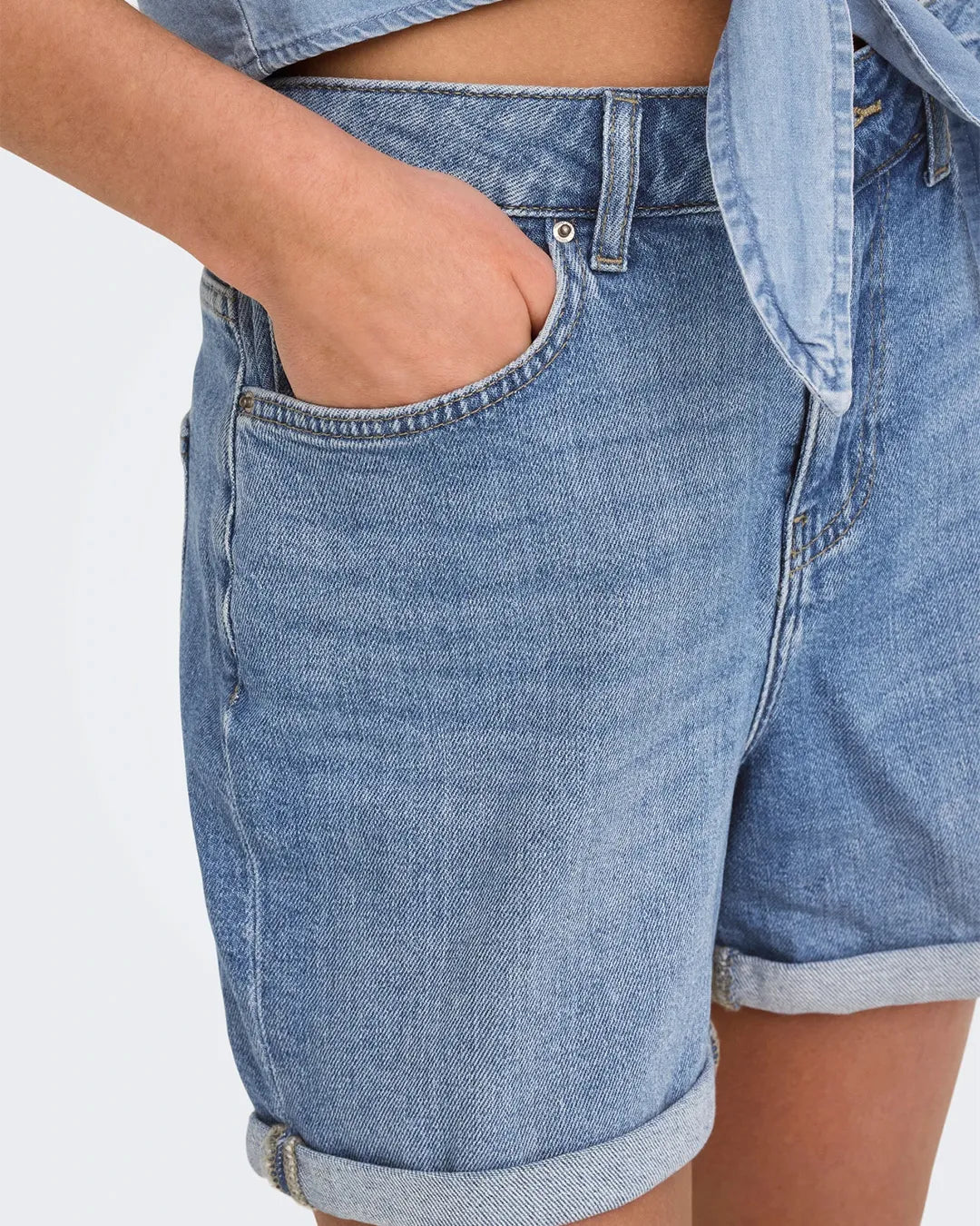 ONLY High Waisted Denim Shorts