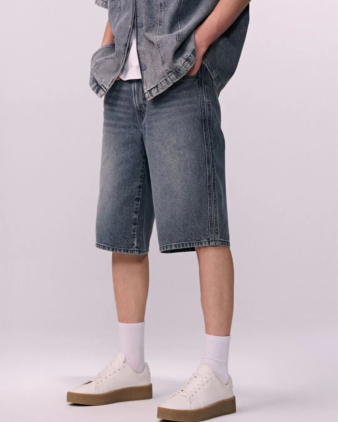 TIFFOSI Men's Regular Fit Denim Shorts