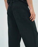 Ostin Men's Black Balloon Fit Denim Jeans