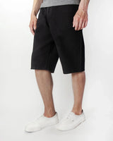 Vilnova Men's Black Denim Shorts Classic Fit