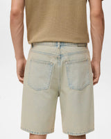 MANGO Men's Light Beige Relaxed Denim Shorts