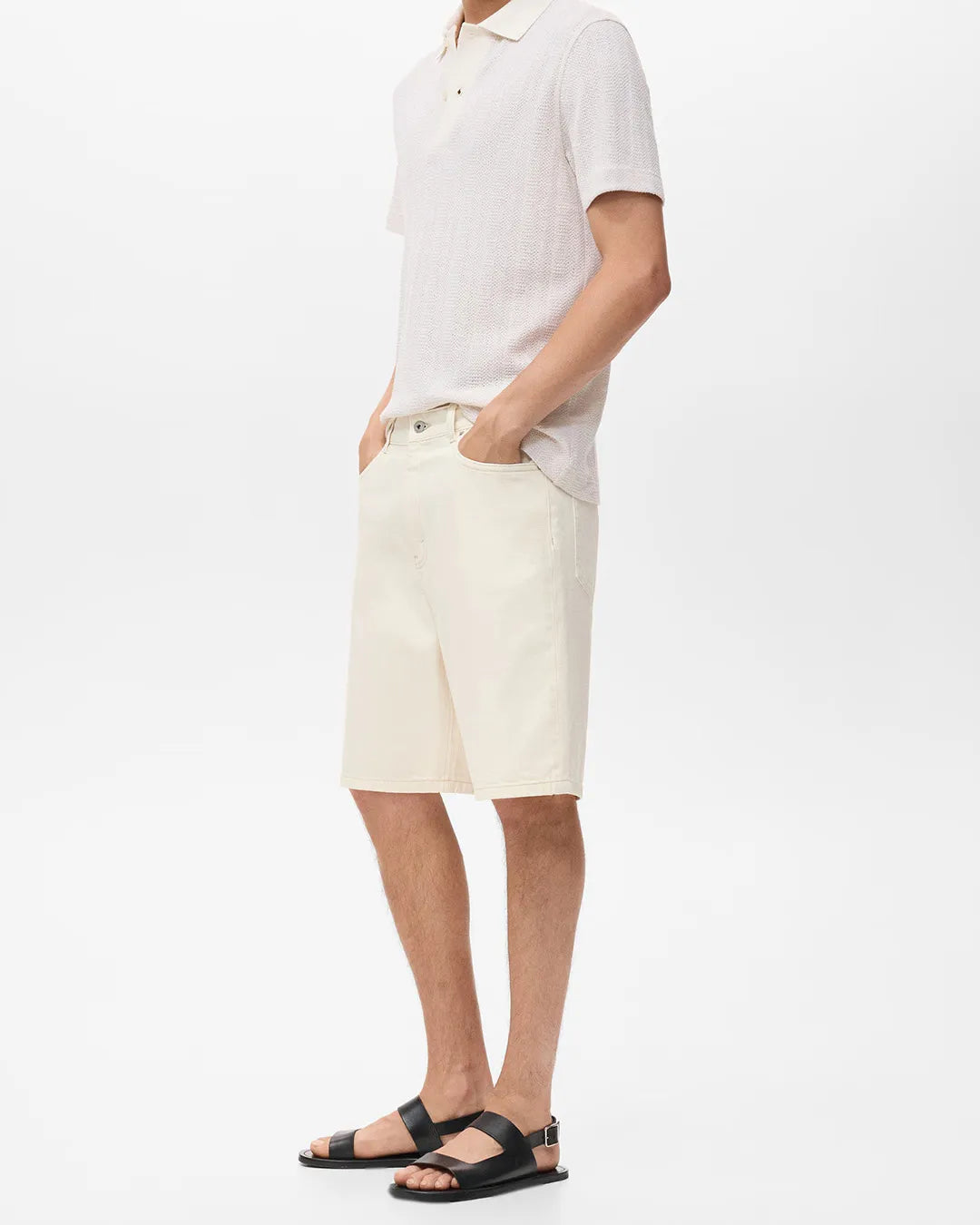 MANGO Men's Relaxed Fit Denim Shorts