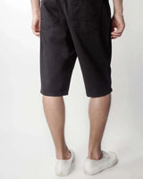 Vilnova Men's Black Denim Shorts Classic Fit