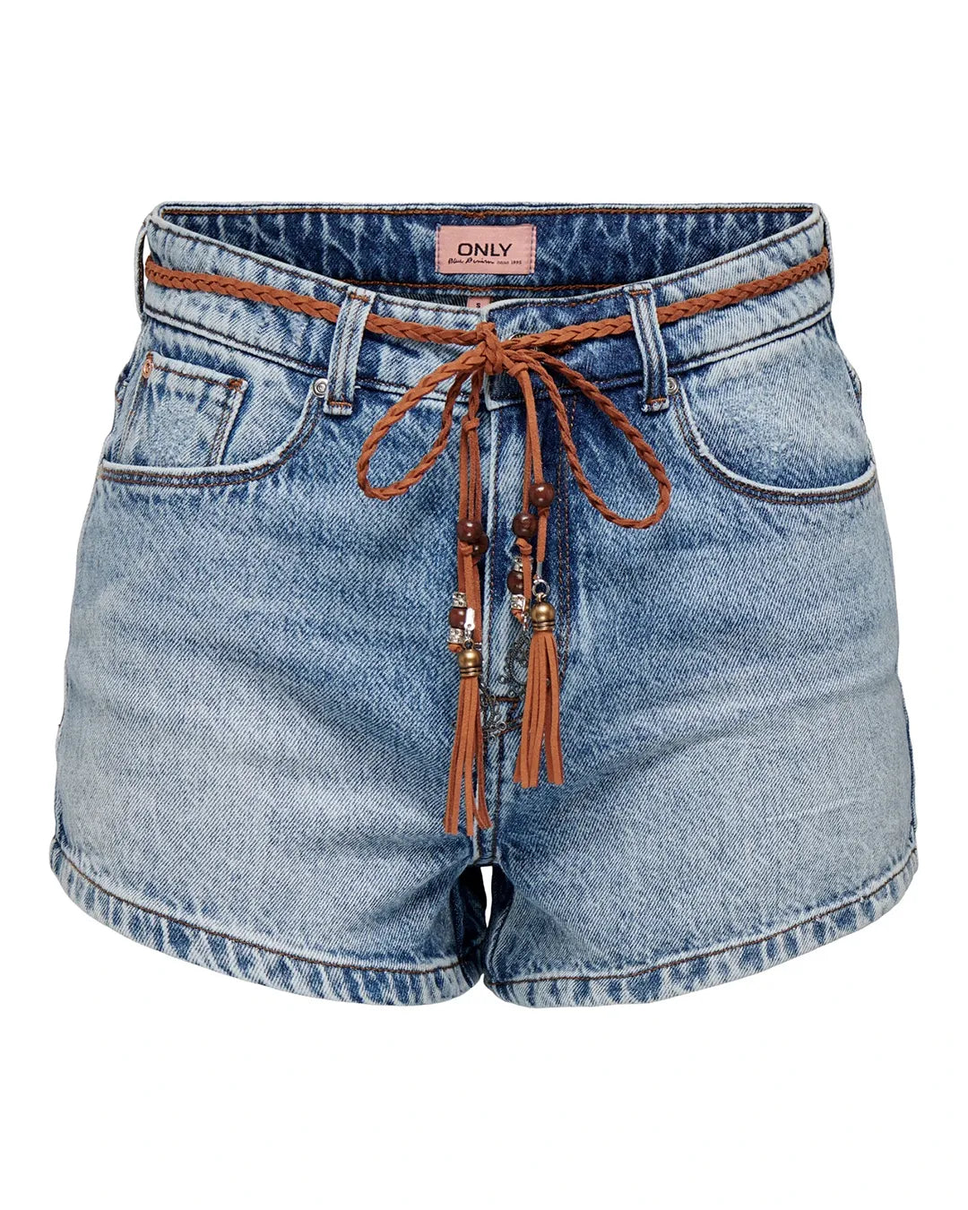 Only High Waist Regular Fit Denim Shorts