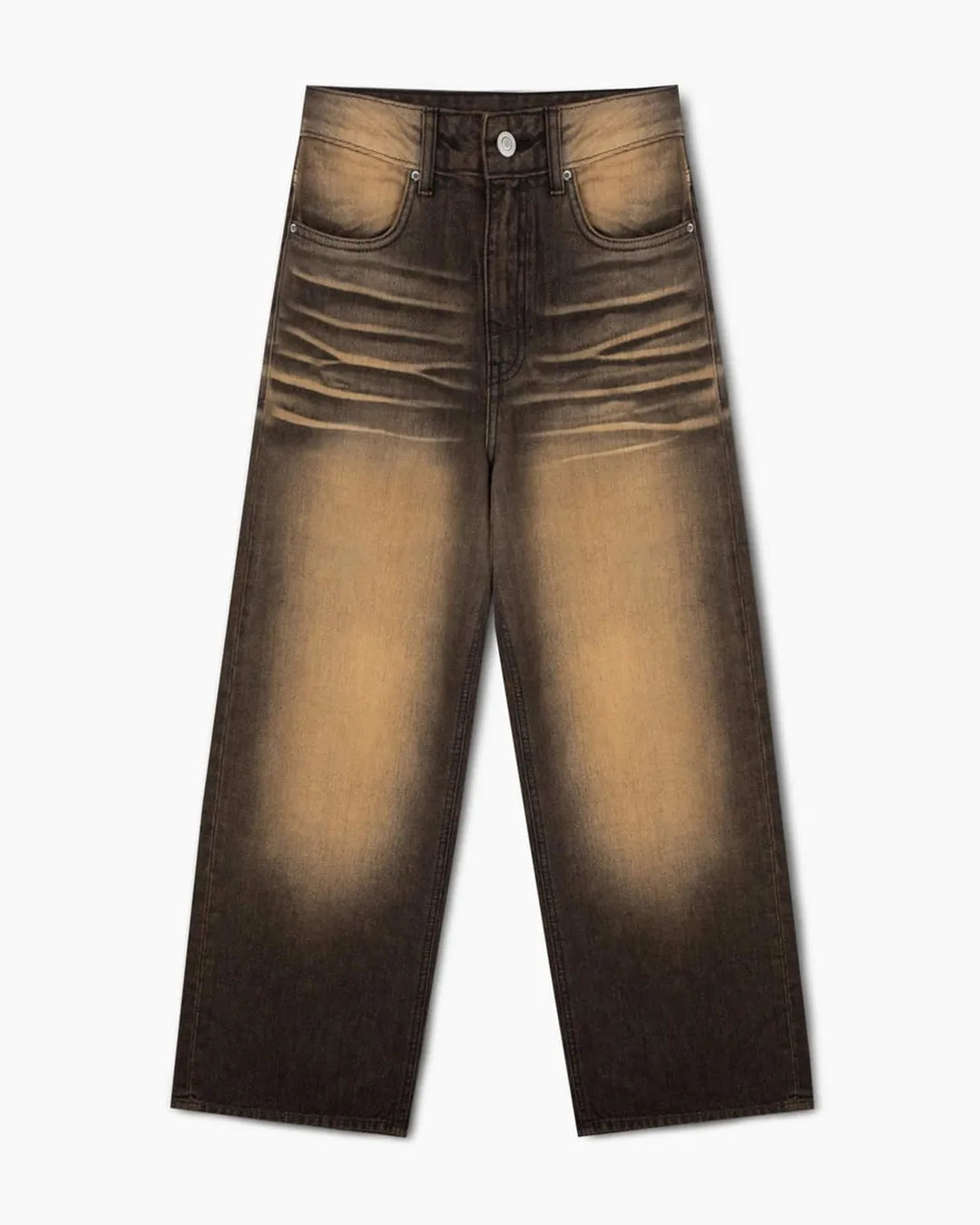 Gloria Jeans Brown Spray Wide Leg Denim