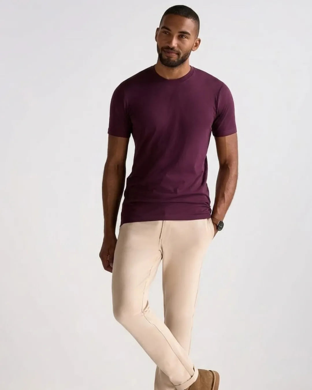 Sydney Mehroon Tee stwd Pull&Bear Regular Fit