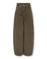 Barrel High Waist Baggy Skater Fit Jeans Light Brown