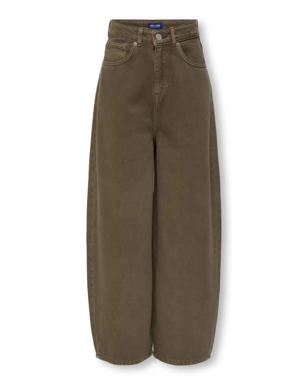 Barrel High Waist Baggy Skater Fit Jeans Light Brown