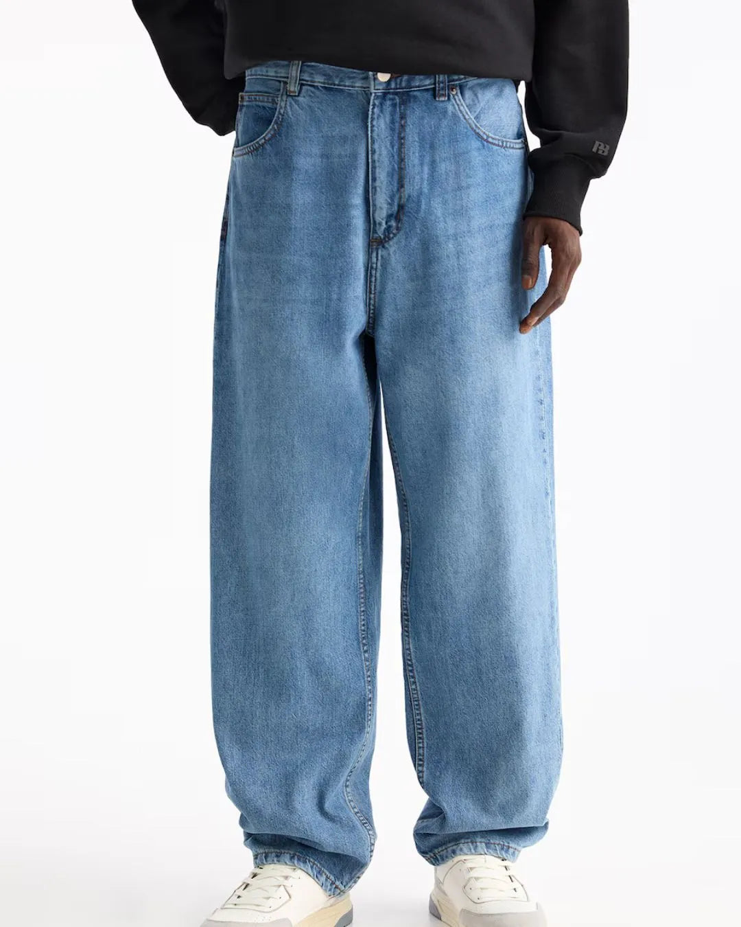 Unisex Pull&Bear Baggy Fit Denim Blue jeans