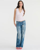 Aeropostale Women Low Rise Baggy Fit Jeans Dark Wash
