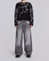 Pull&Bear Unisex Baggy Fit Jeans Faded Grey