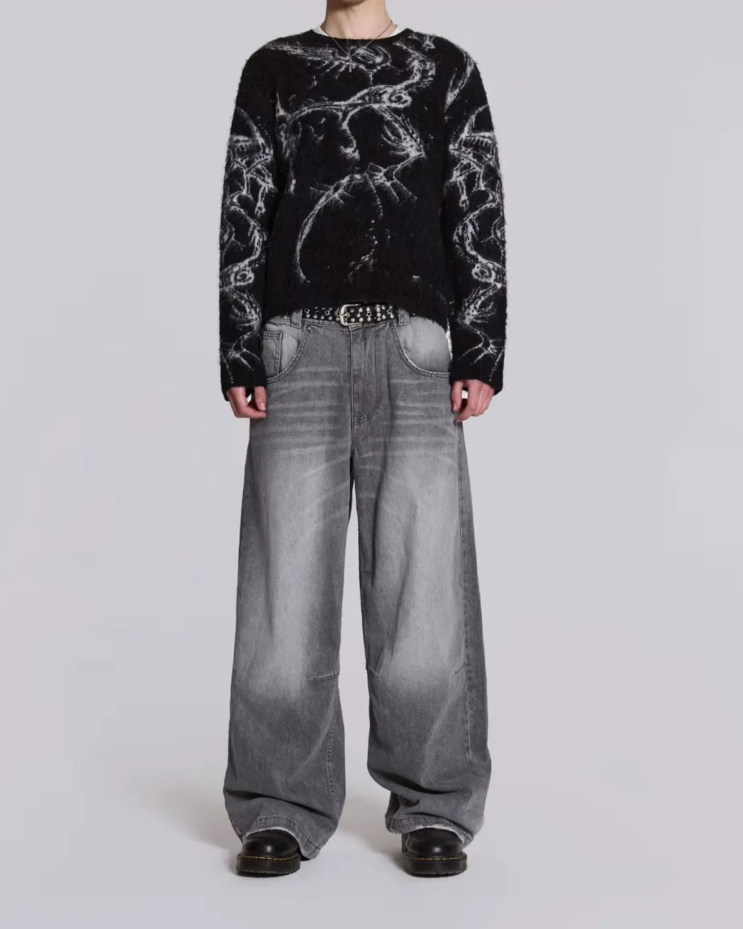Pull&Bear Unisex Baggy Fit Jeans Faded Grey