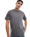 Slate Blue Crew Neck T-Shirt – Regular Fit Cotton Tee | STWD Pull&Bear