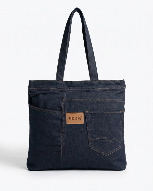 Casual Denim Tote Bag for Women & Men | Stylish Jeans Shoulder Bag