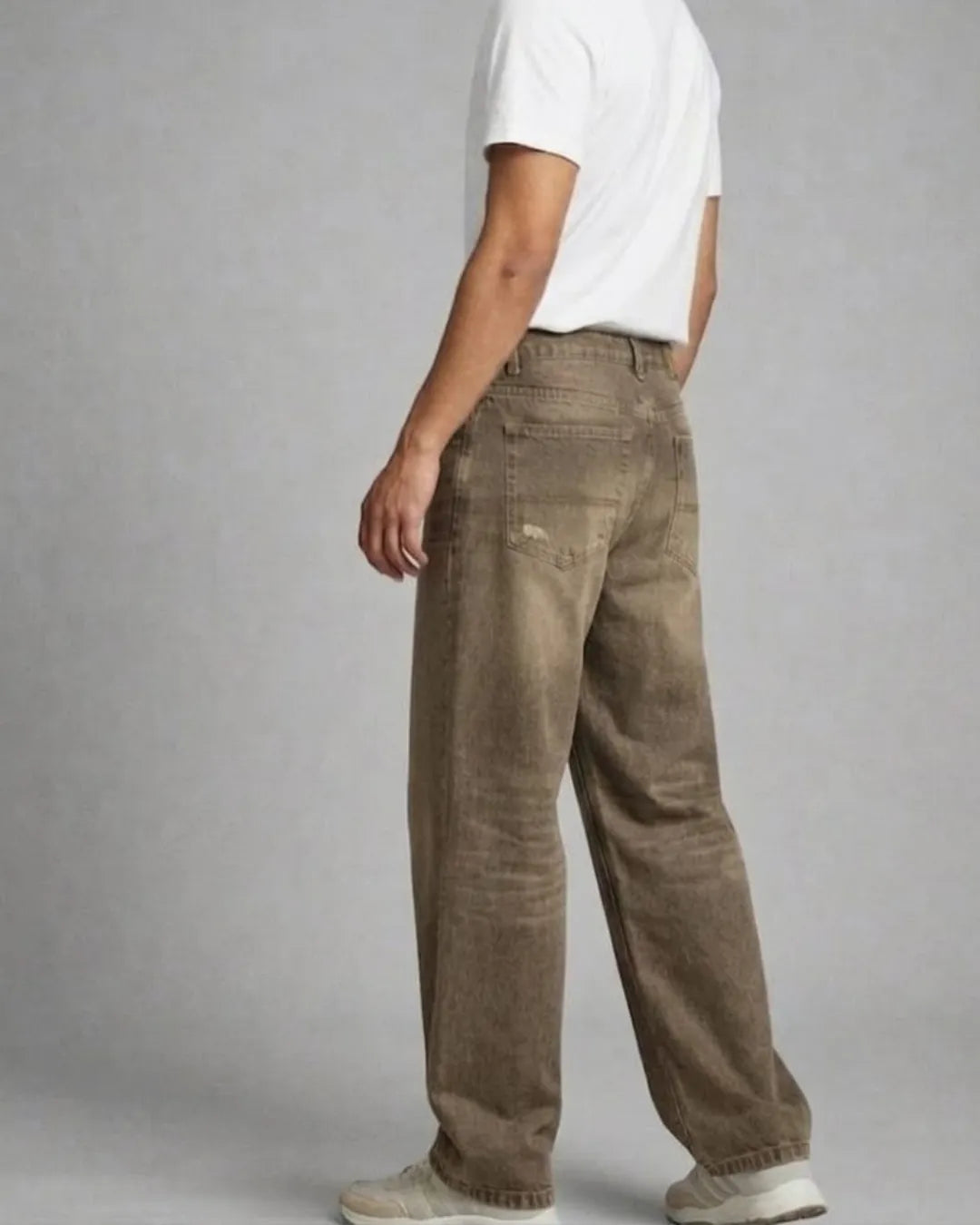 Pull&Bear Unisex Baggy Fit Jeans Mocha Olive
