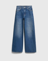 Woman Ostin Super Wide Leg Denim Dark Blue Color
