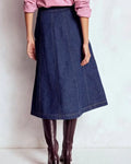 Deep Indigo A Line Denim Maxi Skirt for Women