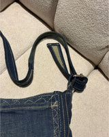 Lost Revival Indigo Patch Denim Crossbody Bag