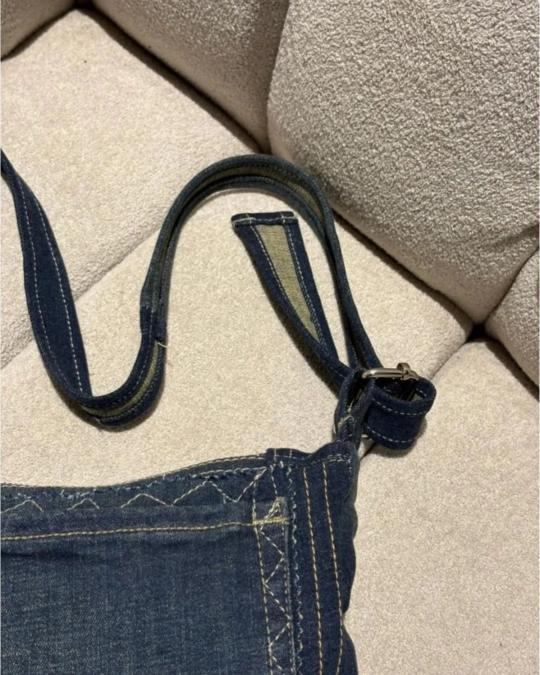 Lost Revival Indigo Patch Denim Crossbody Bag