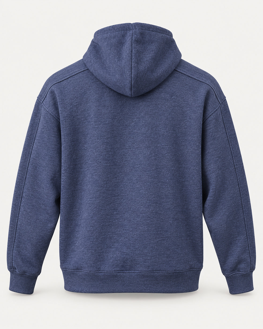 Heathered Navy Blue Panel Hoodie