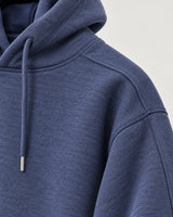 Heathered Navy Blue Panel Hoodie