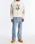 Novamen Men's 8-Pocket Relaxed Loose Fit Cargo Denim
