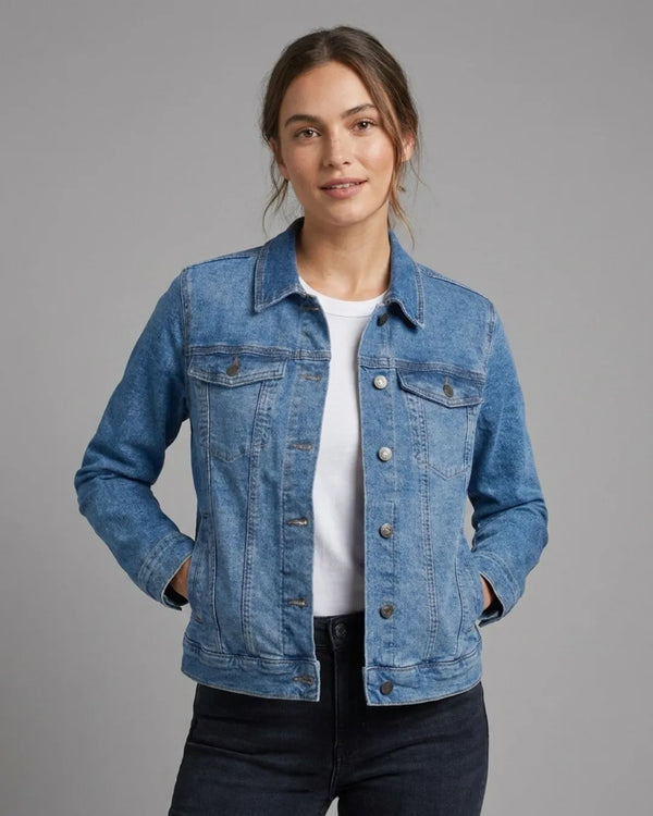 Lands' End Women's Classic Blue Denim Jacket