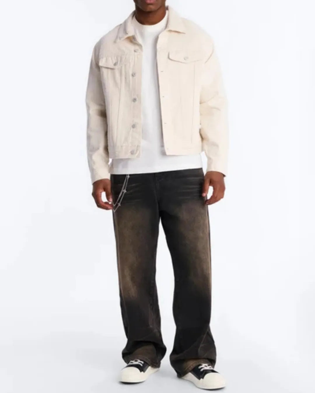 Novamen Men's Cropped Feeling Edgy Denim Jacket