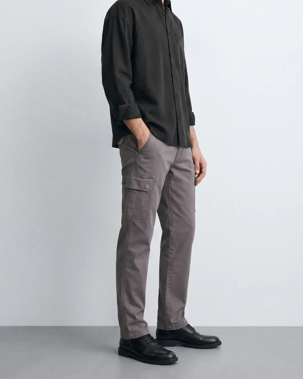 Men’s Straight Fit Cargo Pants - Charcoal Grey