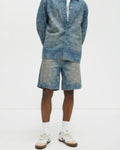 Novamen Men's printed Relaxed Fit Denim Short