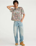 Men Light Wash Super Baggy Fit Carpenter Denim Jeans