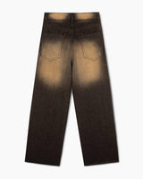 Gloria Jeans Brown Spray Wide Leg Denim